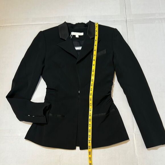 Jonathan Simkhai Black Fitted Blazer with Notched Lapels size 0 - Picture 17 of 17